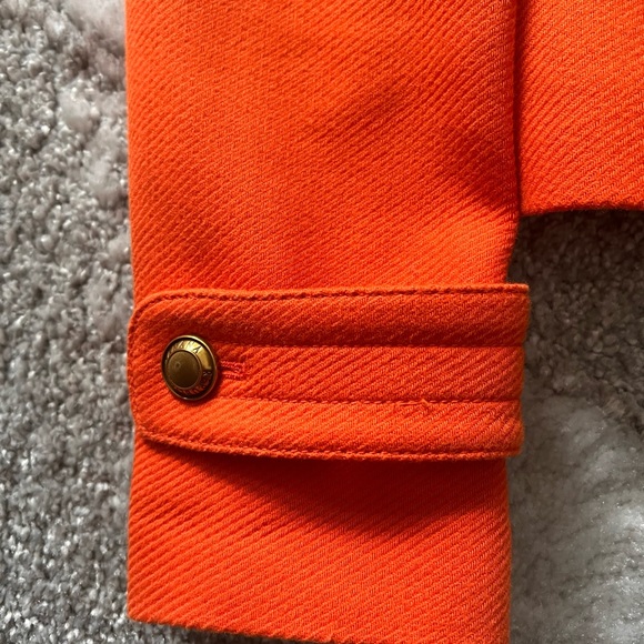 Banana Republic Pea Coat Orange Size XSmall Metal Buttons - Picture 2 of 11